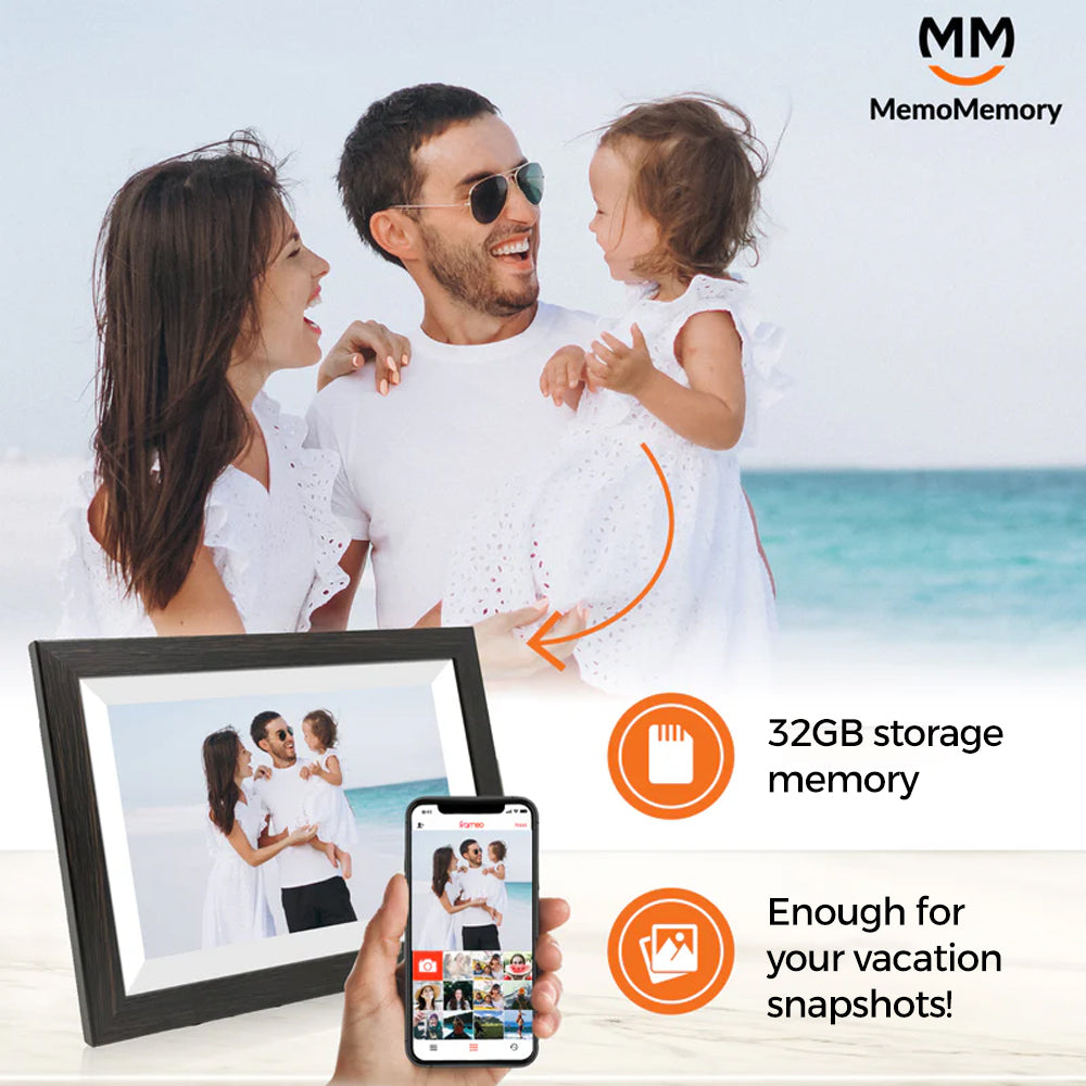 MemoMemory - Slimme Digitale Fotolijst met WiFi - Zwart